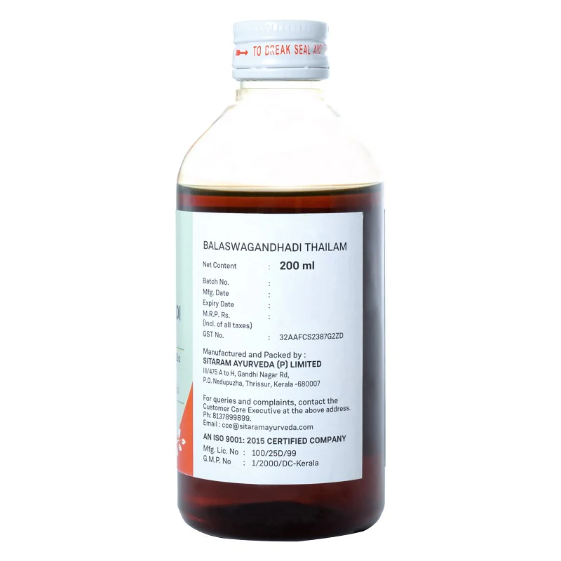 BALASWAGANDHADI THAILAM 200 ML - Image 3
