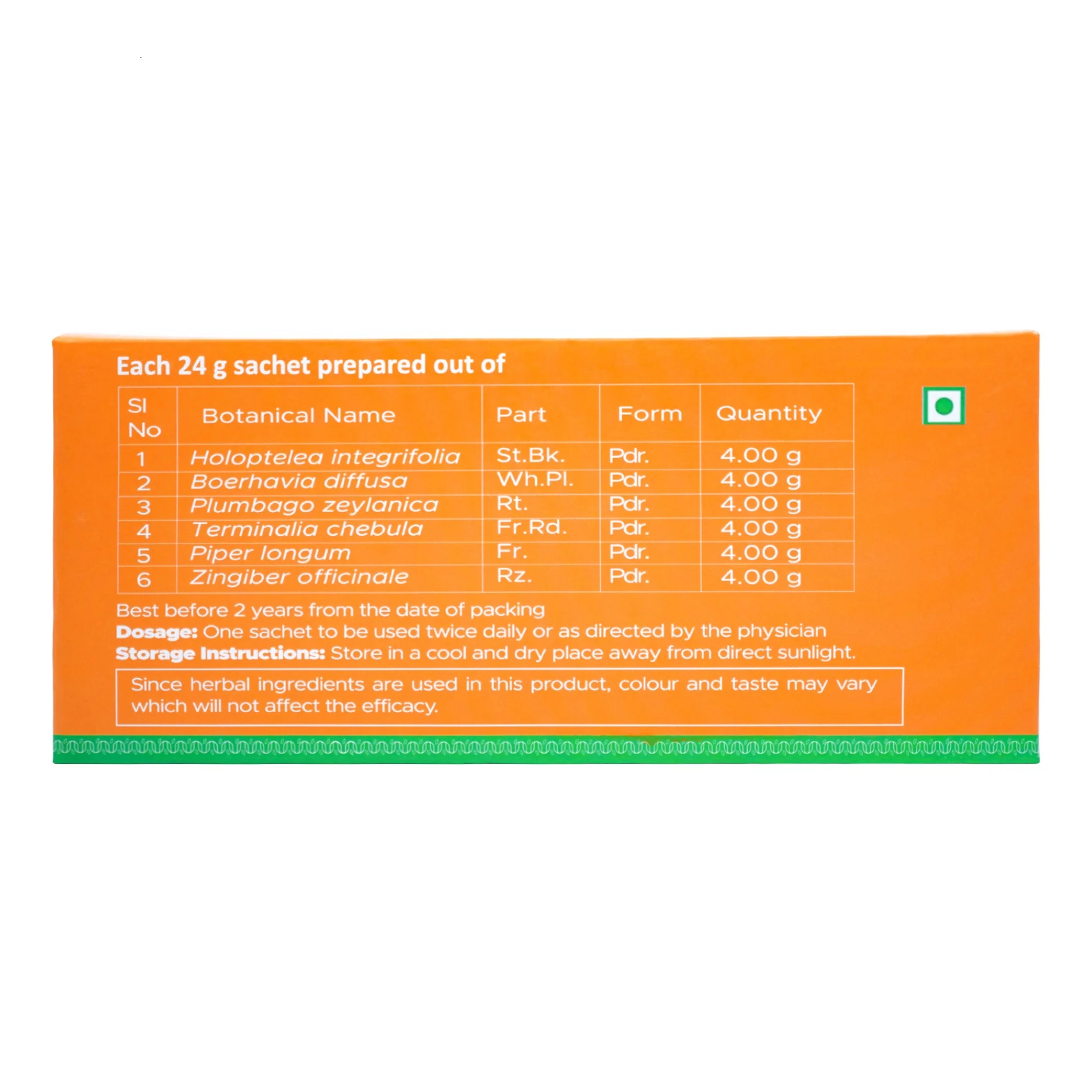 CHIRUVILWADI KASHAYA SACHET 336GM - Image 3