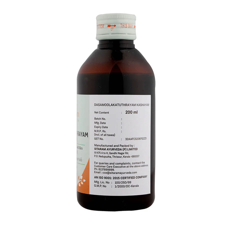 DASAMOOLAKATUTHRAYAM KASHAYAM 200 ML - Image 3