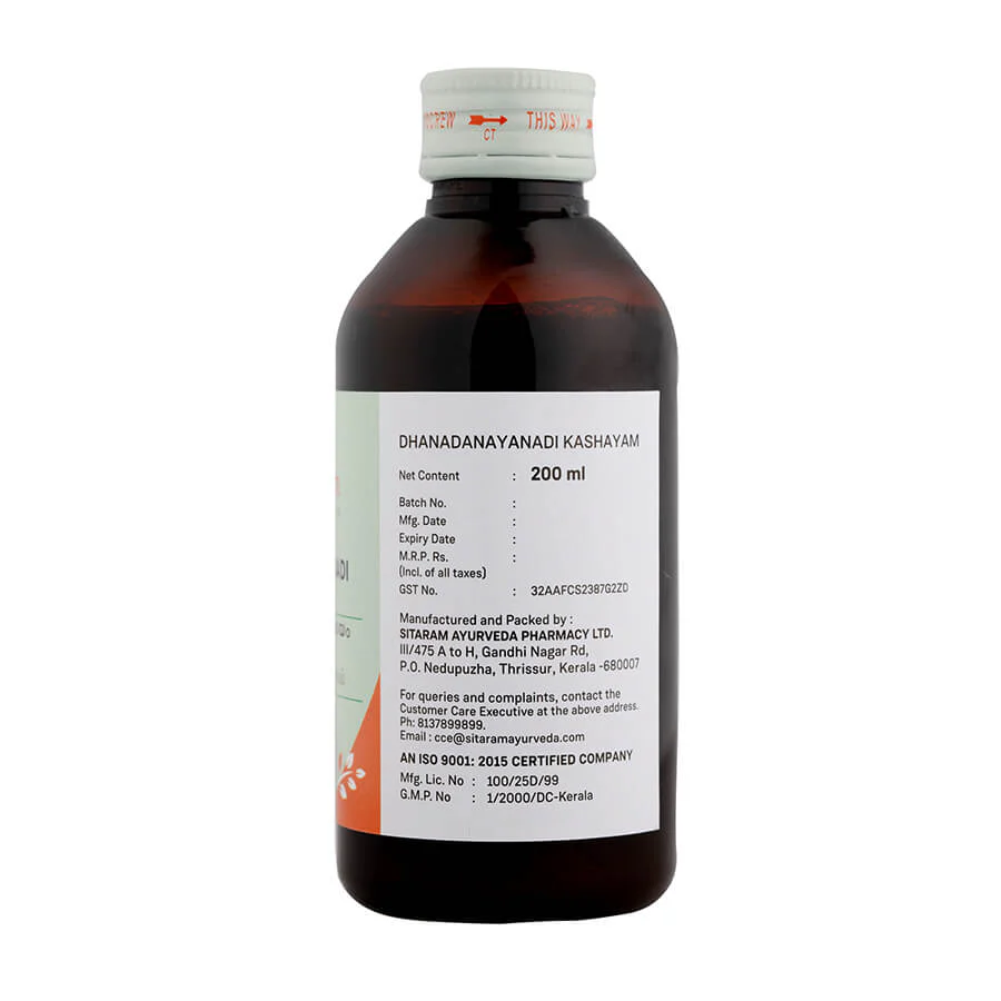 DHANADANAYANADI KASHAYAM 200 ML - Image 3