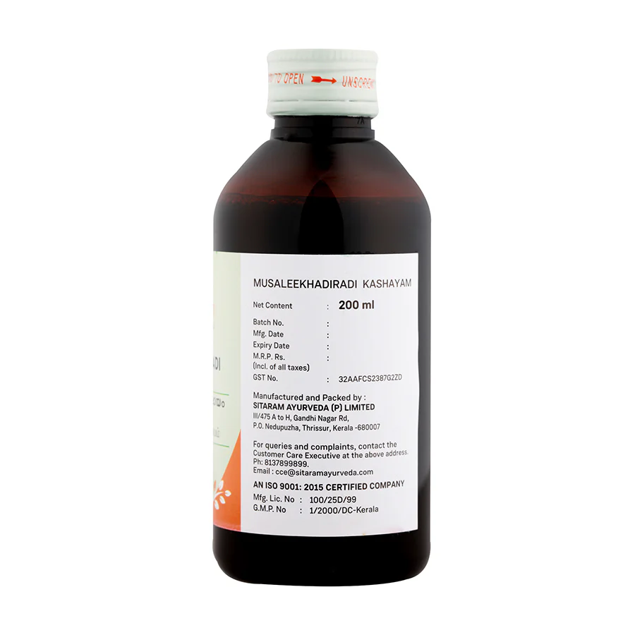 MUSALEEKHADIRADI KASHAYAM - 200 ML - Image 3