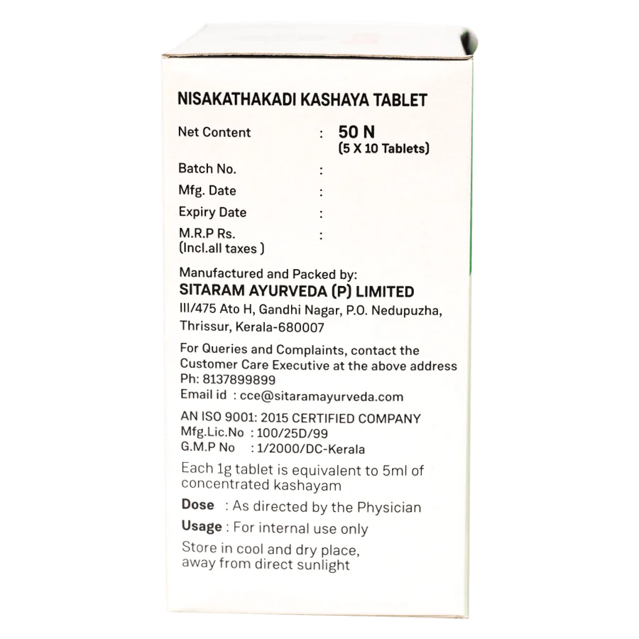 NISAKATHAKADI KASHAYAM TABLET 50 NOS - Image 7