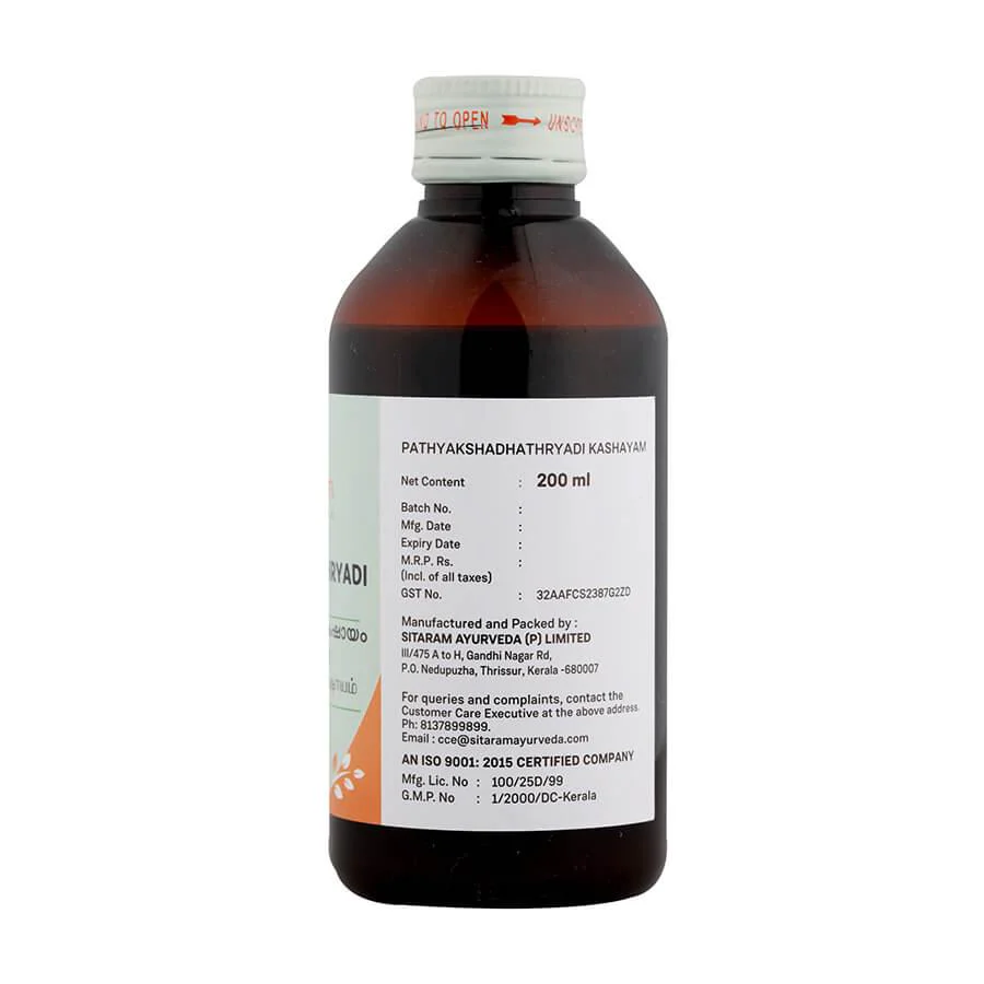 PATHYAKSHADHATRYADI KASHAYA 200 ML - Image 3