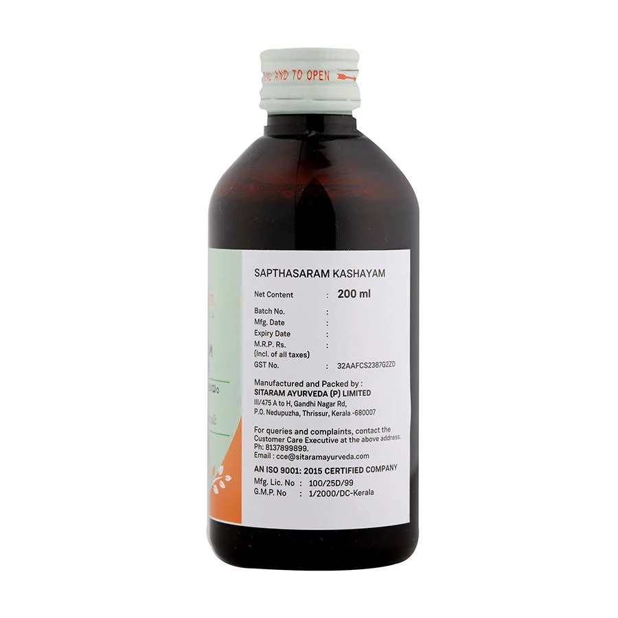 SAPTASARAM KASHAYAM 200 ML - Image 3
